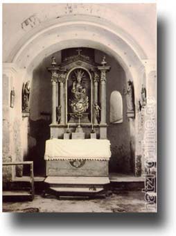 Altarraum der Kapelle St. Rupertus in Bruck, aufgenommen 1958